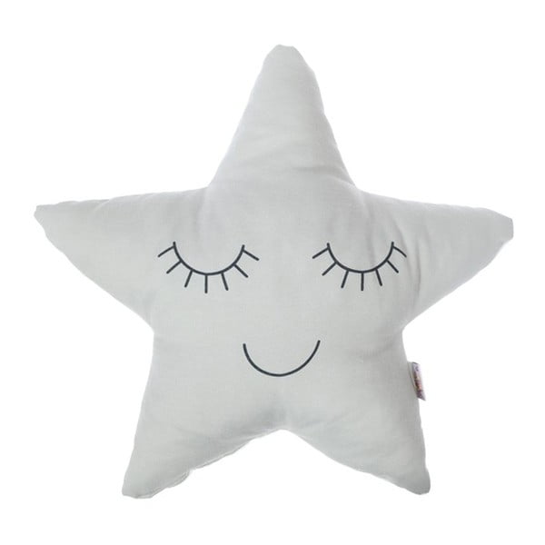 Svjetlosivi pamučni dječji jastuk Mike & Co. NEW YORK Pillow Toy Star, 35 x 35 cm