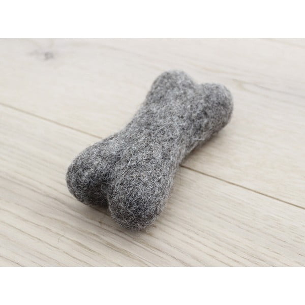 Smeđa vunena igračka za životinje u obliku kosti Wooldot Pet Bones, dužina 14 cm