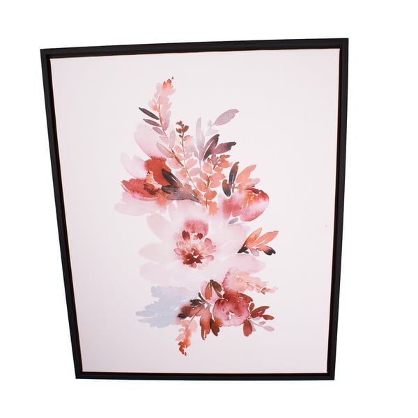 Zidna slika s okvirom Dakls Pinky Flowers, 40 x 50 cm
