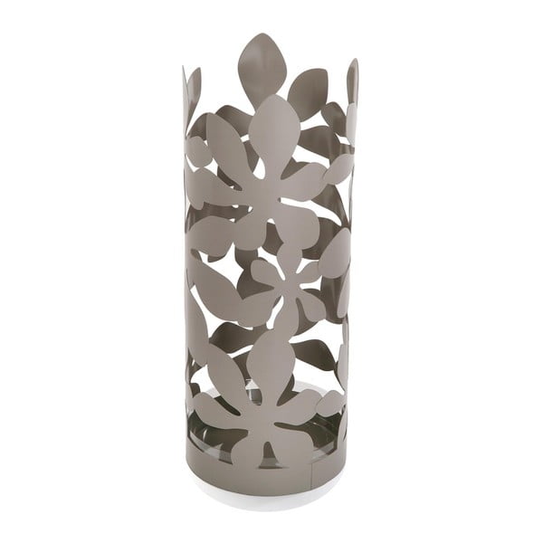 Sivi metalni stalak za kišobrane Versa Flores, visina 49 cm