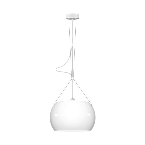 Bijela viseća svjetiljka Sotto Luce Momo Glossy, ⌀ 33 cm