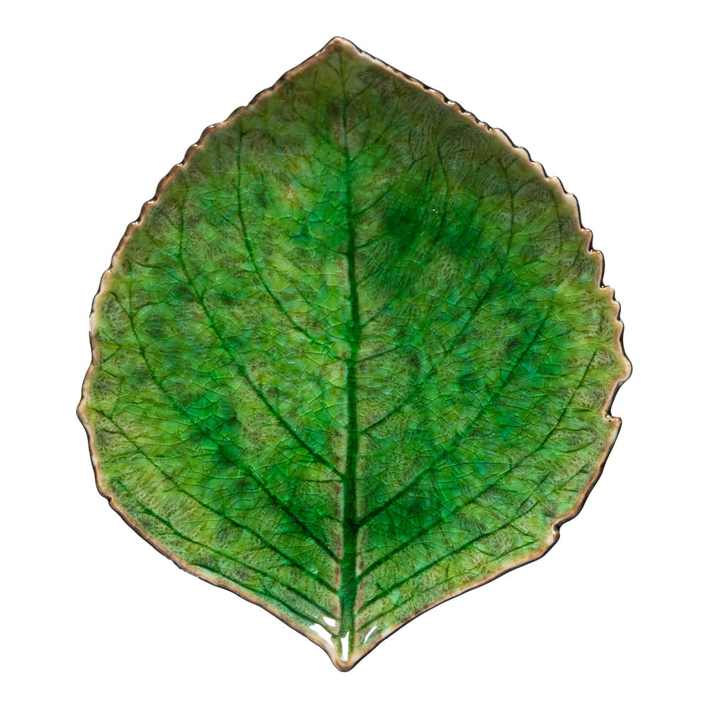 Zeleni zemljani tanjur Costa Nova Riviera, 15 x 17 cm