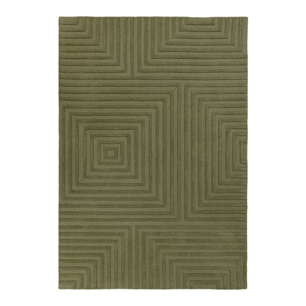Zeleni vuneni tepih Flair Rugs Estela, 120 x 170 cm