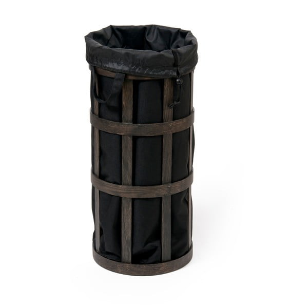 Crna košara za rublje s crnom vrećicom Wireworks Cage
