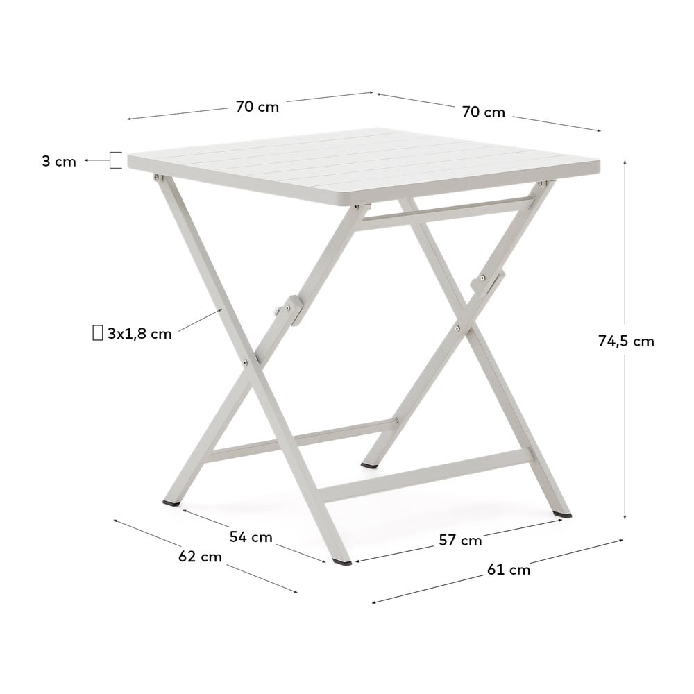 Metalni vrtni stol 70x70 cm Torreta – Kave Home