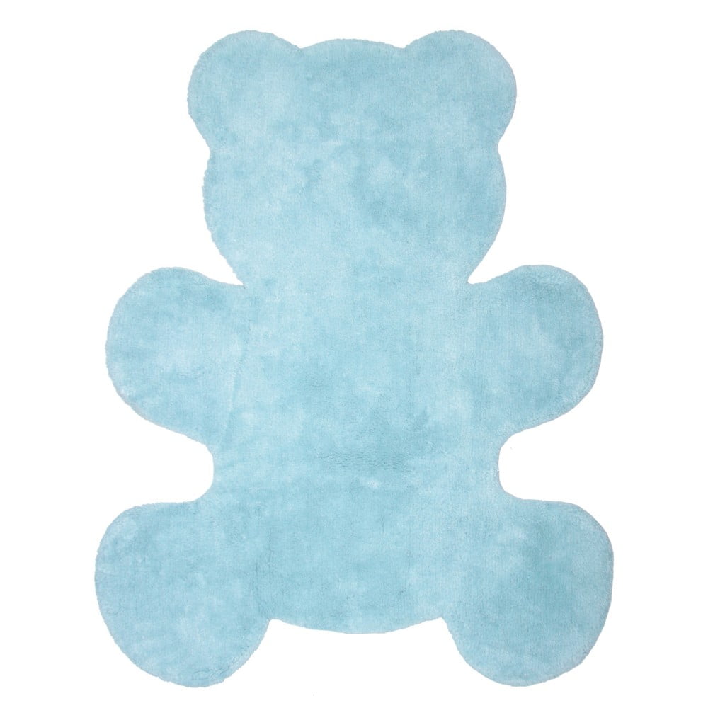 Dječji plavi tepih, ručni rad Nattiot Little Teddy, 80 x 100 cm