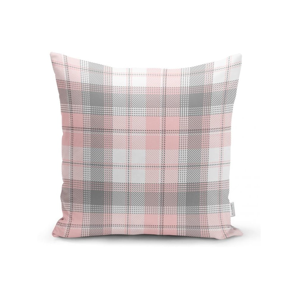 Sivo-Pink dekorativni premaz na jastuk minimalistički jastuk pokriva flanel, 35 x 55 cm