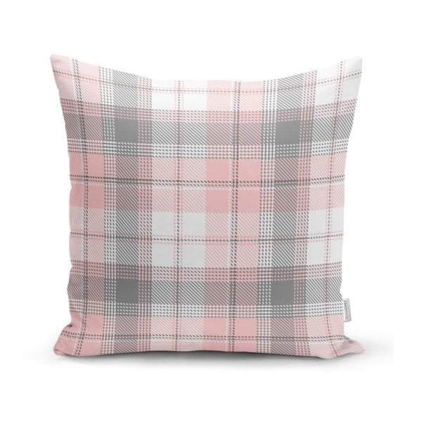 Sivo-Pink dekorativni premaz na jastuk minimalistički jastuk pokriva flanel, 35 x 55 cm