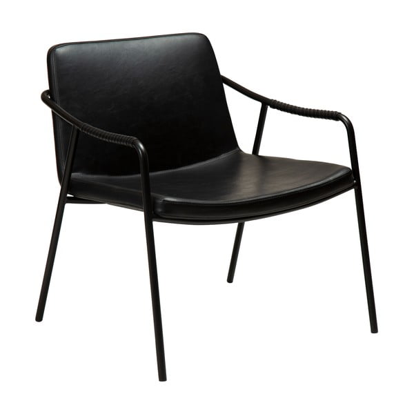 Crna fotelja od imitacije kože DAN-FORM Denmark Boto