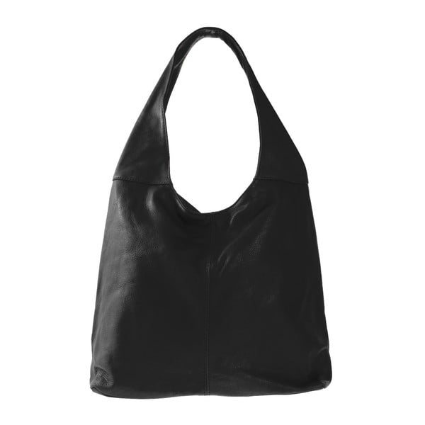 Crna kožna torbica Chicca Borse Michel