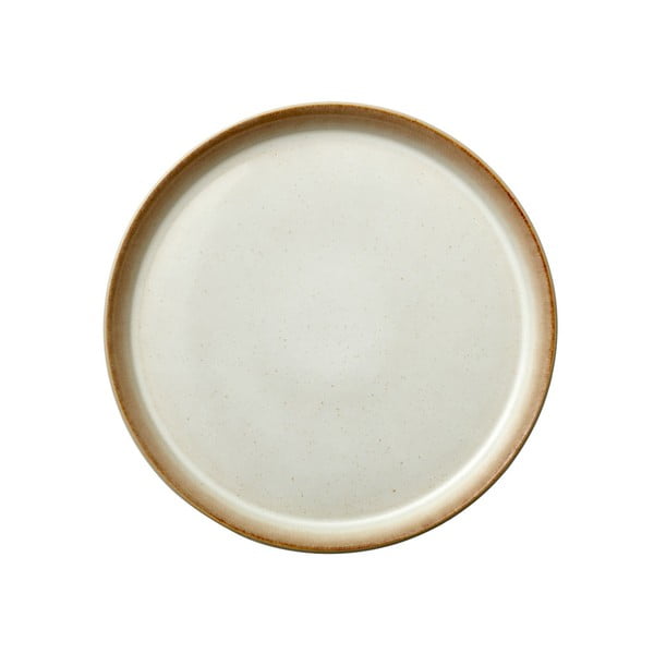 Krem plitki tanjur od kamenine Bitz Basics Cream, ⌀ 27 cm