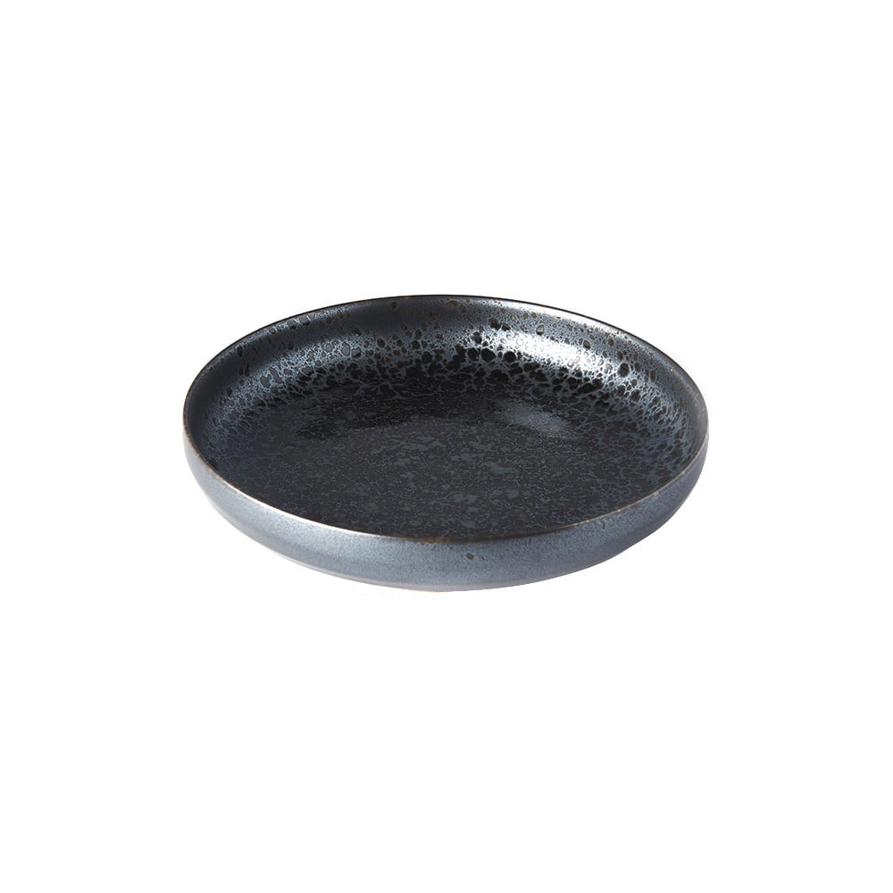 Crno-sivi keramički tanjur s podignutim rubom MIJ Pearl, ø 22 cm