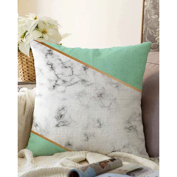 Jastuk premaz s pamučnim minimalističkim jastukom pokriva svjetlo mramora, 55 x 55 cm