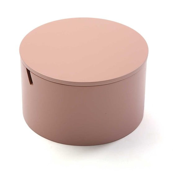 Ružičasta drvena kutija za nakit Versa Pinky, ø 14 cm