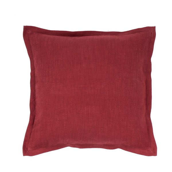 Laneni jastuk boje crvenog vina Tiseco Home Studio, 45 x 45 cm