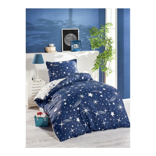 Plava posteljina Jussno Night Sky, 140 x 220 cm