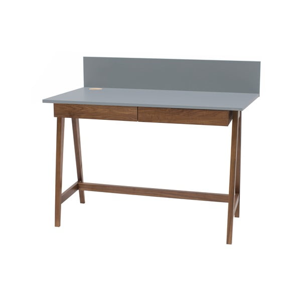 Sivi radni stol s podnožjem od jasena Ragaba Luka Oak, duljina 110 cm