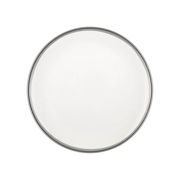 Set od 6 bijelih porculanskih desertnih tanjura Mia Halos Silver, ⌀ 19 cm