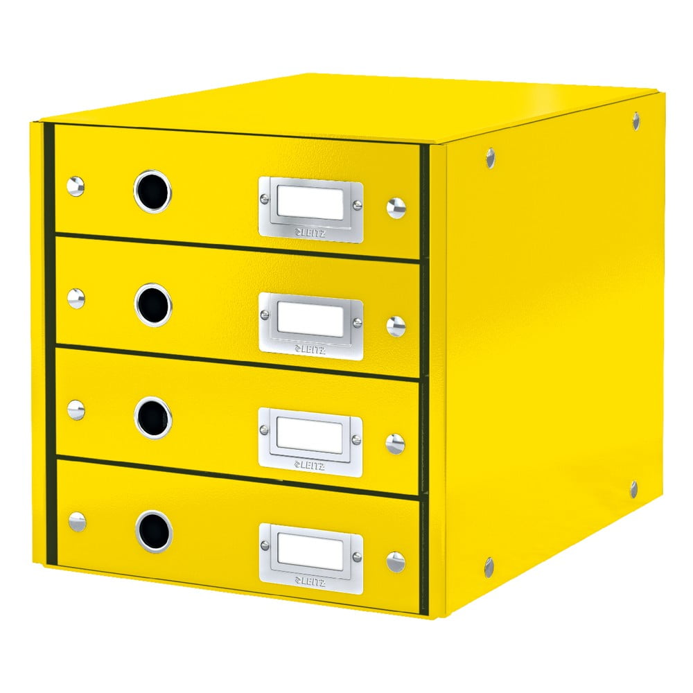 Žuta kutija s 4 ladice Leitz Office, duljina 36 cm