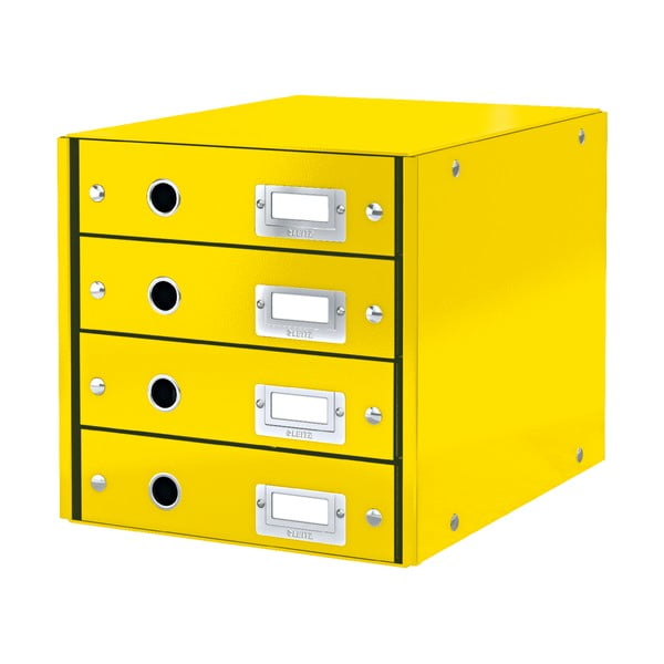 Žuta kutija s 4 ladice Leitz Office, duljina 36 cm