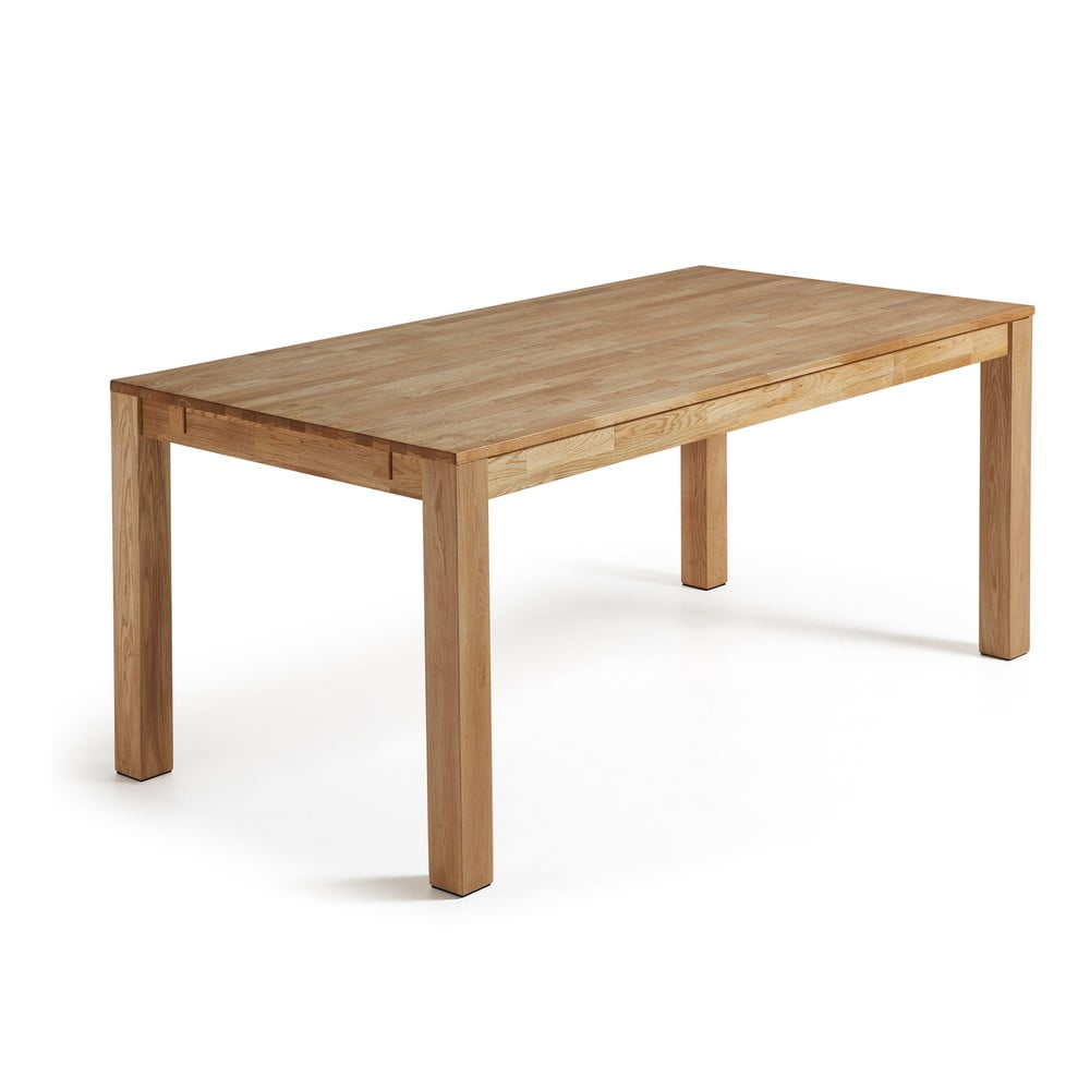 Blagovaonski stol od hrastovog drveta Kave Home, 180 x 90 cm