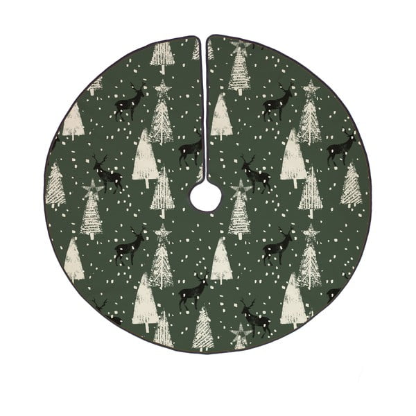 Pamučni tepih ispod božićnog drvca Butter Kings Deer in the Forest, ø 130 cm