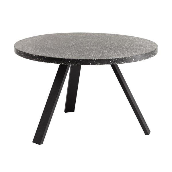 Crni blagovaonski stol Kave Home Shanelle, ⌀ 120 cm