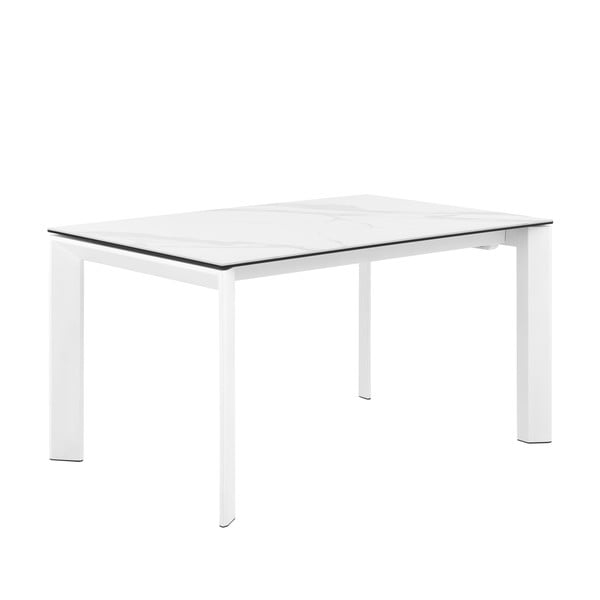 Bijelo sivi sklopivi blagovaonski stol sømcasa Tamara, 160 x 90 cm