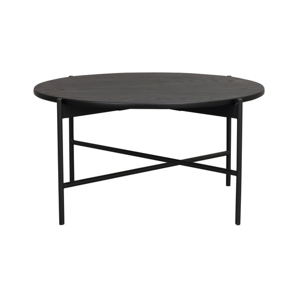 Crni stolić za kavu Rowico Skye ø 85 cm