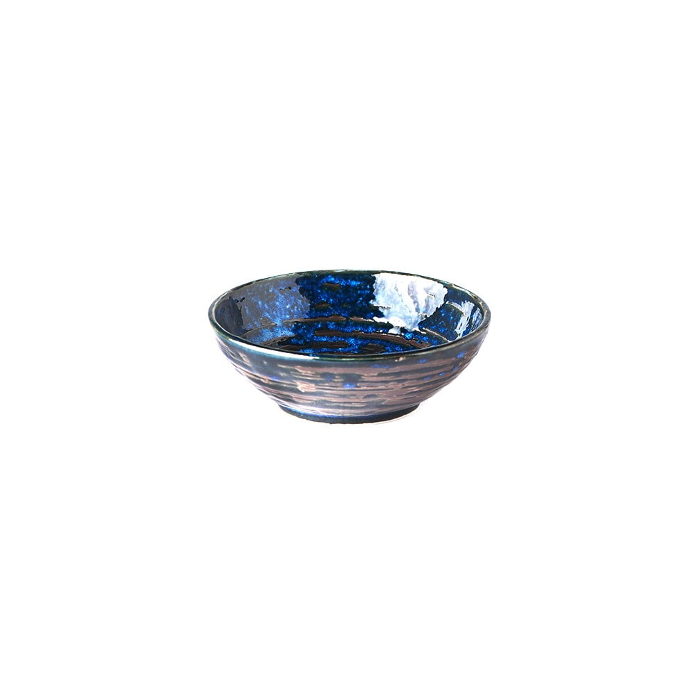 Mala plava keramička zdjela MIJ Copper Swirl, ø 13 cm