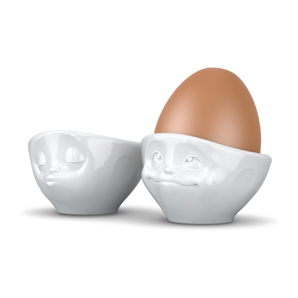 Set s dvije bijele posudice za jaje zaljubljeni par 58products, 100 ml