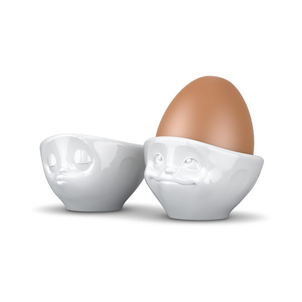 Set s dvije bijele posudice za jaje zaljubljeni par 58products, 100 ml
