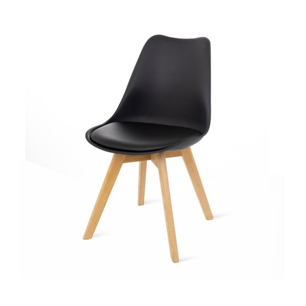 Set od dvije crne stolice s nogama od bukovine loomi.design Retro