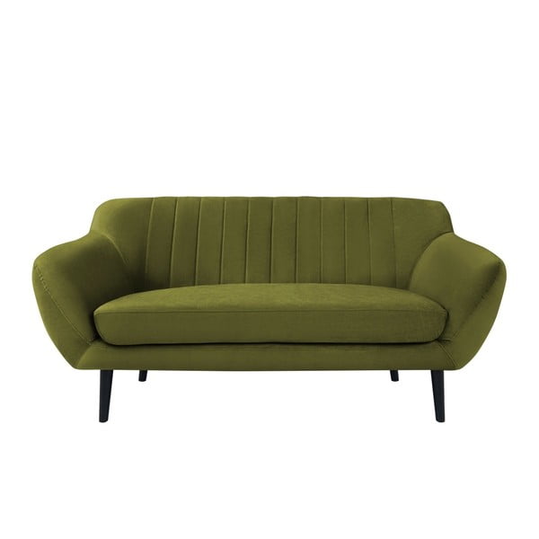 Zelena baršunasta sofa Mazzini Sofas Toscane, 158 cm