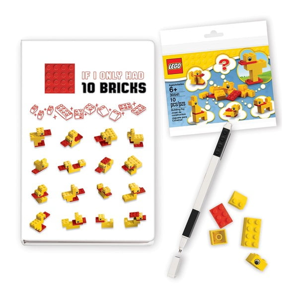 Set bilježnica, kemijska i kockice LEGO® Stationery Classic Ducks