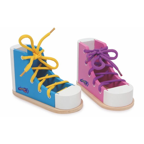 Set od 2 cipele za učenje vezanja pertli Legler Coloured