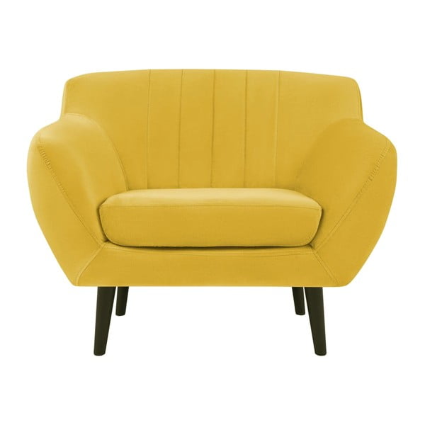 Žuta baršunasta fotelja Mazzini Sofas Toscane
