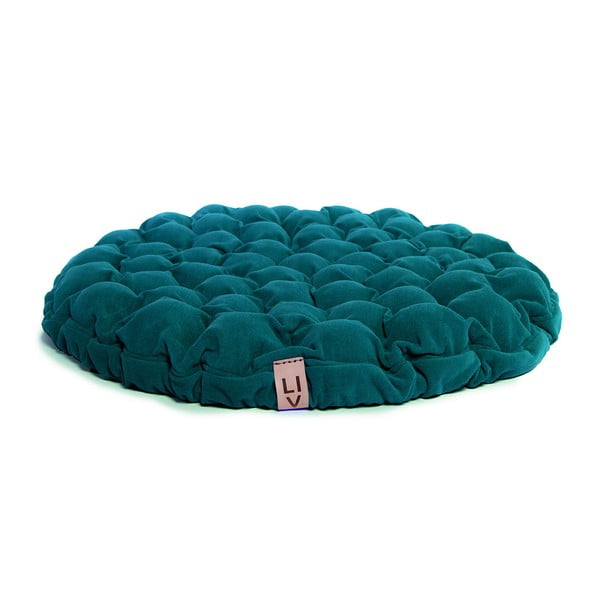 Tirkizni jastuk za sjedenje sa masažnim kuglicama Linda Vrňáková Bloom, ø 75 cm