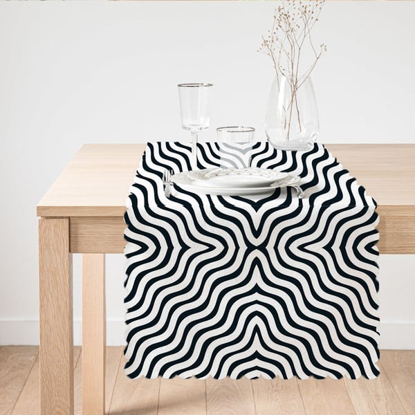 Gaznoga sloja minimalistički jastuk pokriva zikzag, 45 x 140 cm