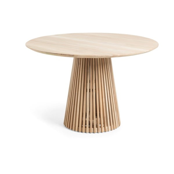 Blagovaonski stol od tikovine Kave Home Irune, ø 120 cm