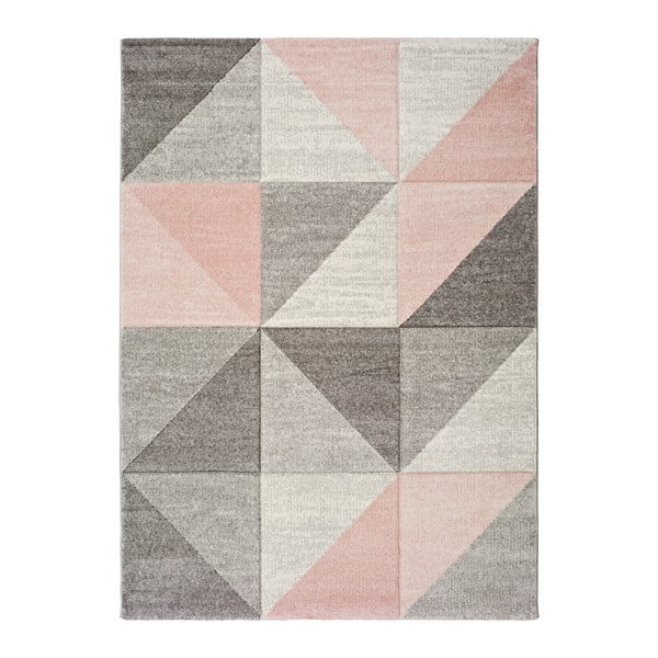 Ružičasto-sivi tepih Universal Retudo Naia, 160 x 230 cm