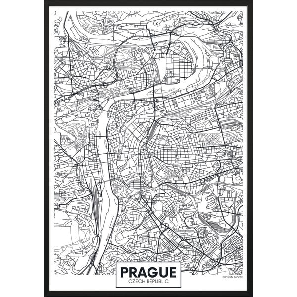 Poster DecoKing Map Prague, 70 x 50 cm