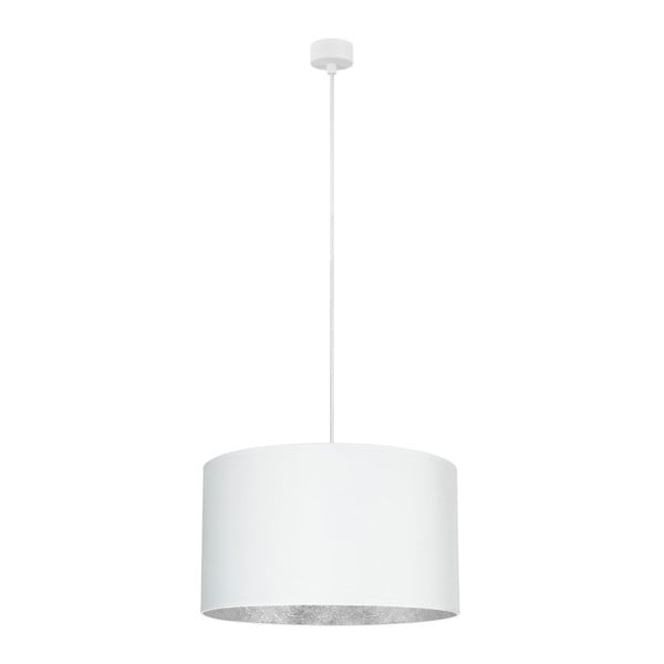 Bijela viseća svjetiljka s detaljem u srebrenoj boji Sotto Luce Mika XL, ⌀ 50 cm