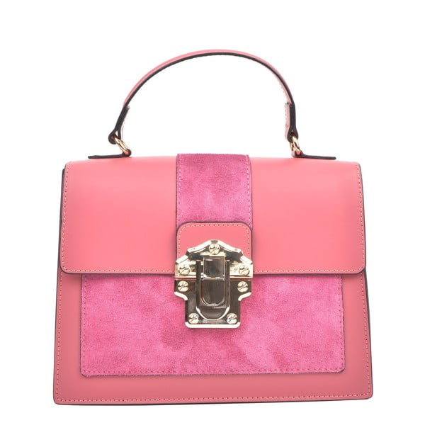 Ružičasta kožna torbica Isabella Rhea, 22 x 27 cm