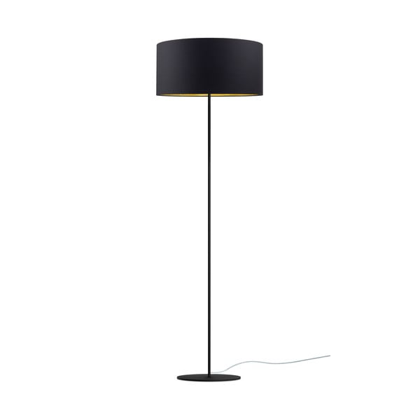 Crno-zlatna podna lampa u boji Sotto Luce MIKA X 1F