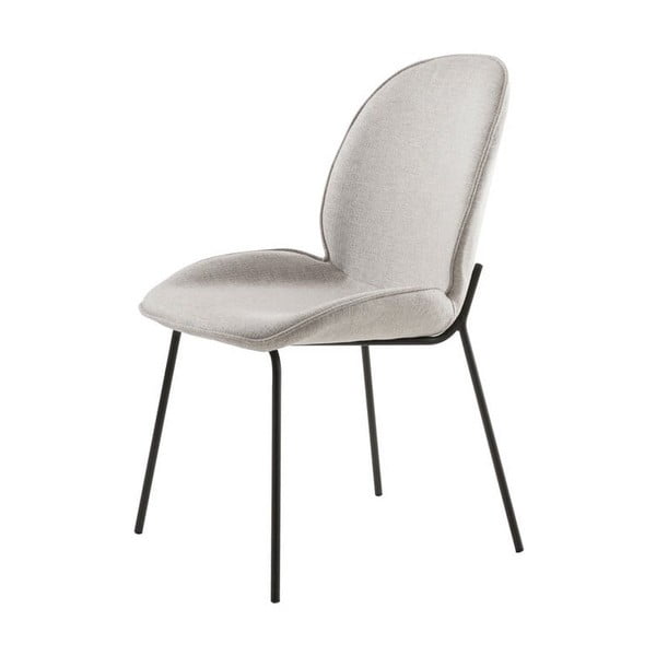 Siva blagovaonska stolica s metalnom bazom Canett Hella
