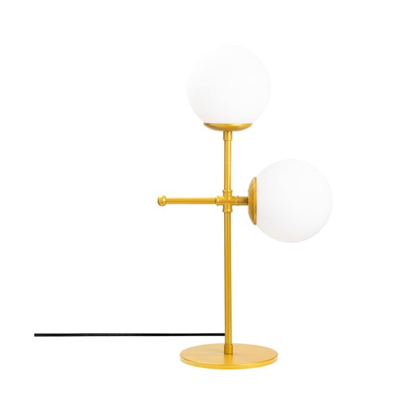 Stolna svjetiljka u zlatno-bijeloj boji Opviq lights Mudoni