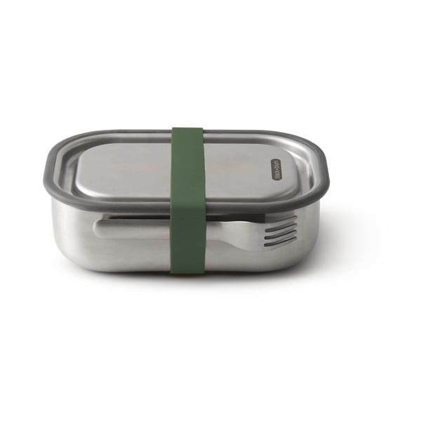 Kutija za užinu od nehrđajućeg čelika sa zelenom trakom Black + Blum, 1000 ml