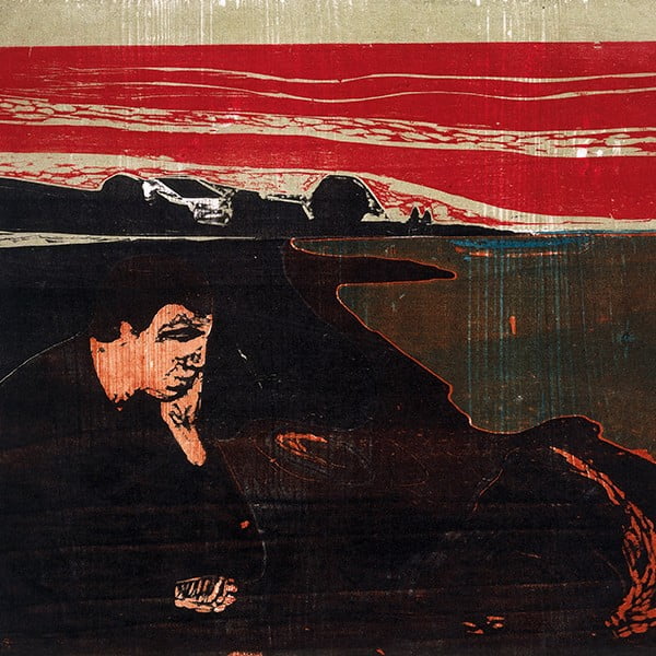 Reprodukcija slike Edvard Munch - Evening Melancholy I, 30 x 30 cm