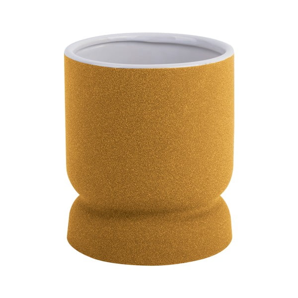 Žuta keramička vaza PT LIVING Cast, visina 17 cm